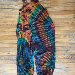Tie dye one piece jumpsuit